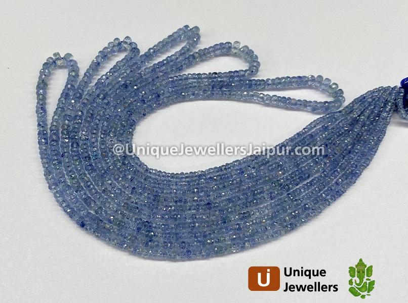 Blue Sapphire Faceted Roundelle Beads